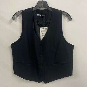ZARA Women's Black Tailored Vest